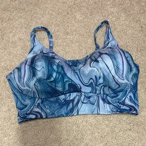 Victoria's Secret Blue Patterned Sports Bra